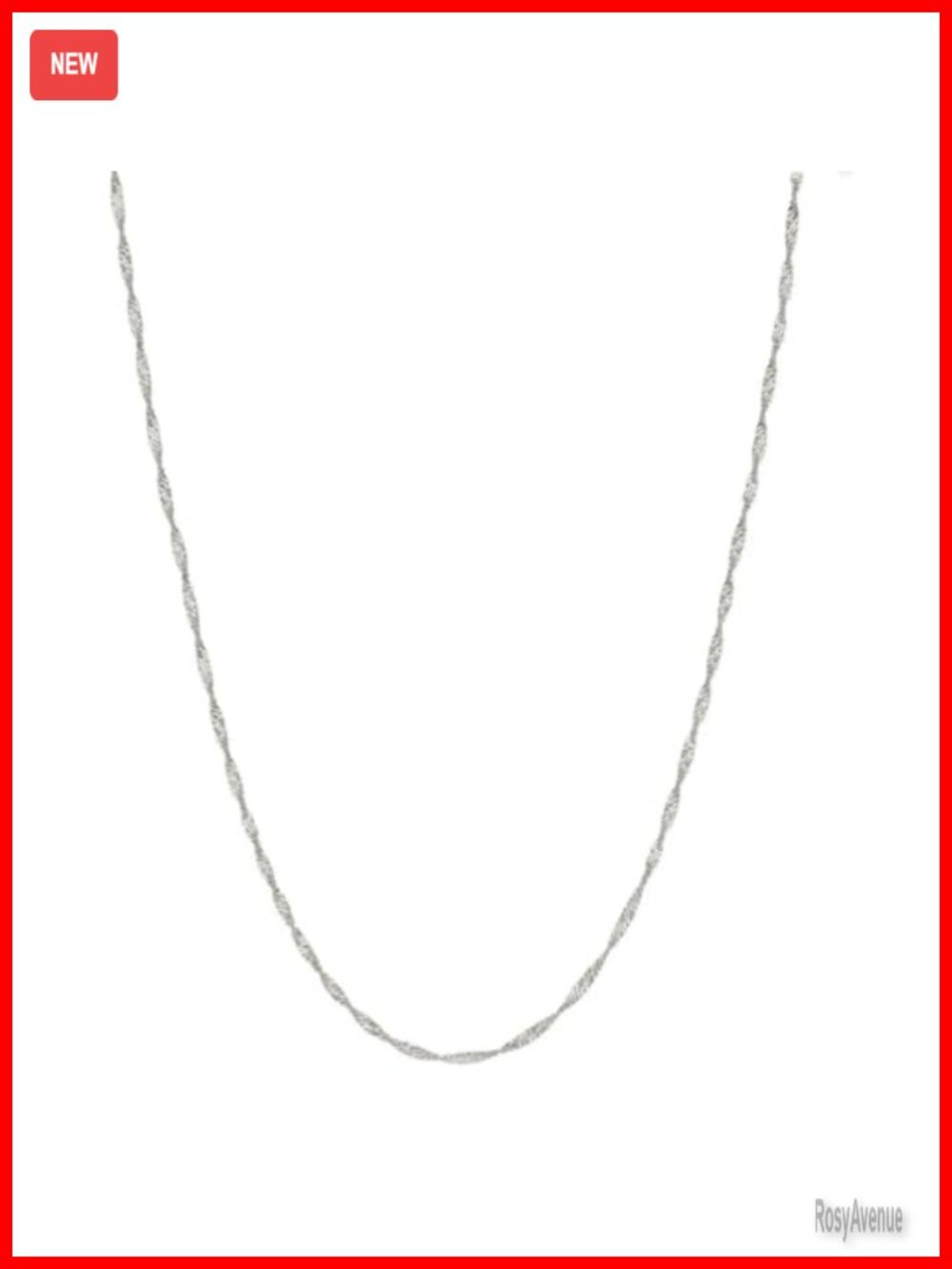 14K Solid Gold Singapore Chain Necklace 18 Inch Spring Ring Clasp